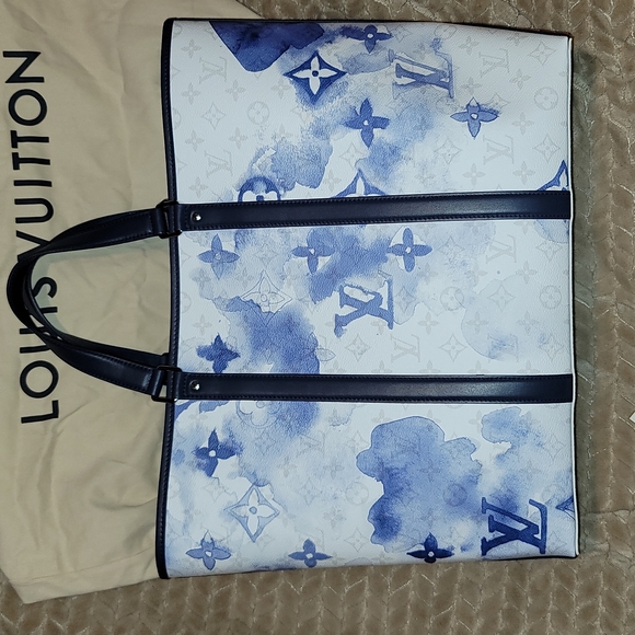 Louis Vuitton Virgil Abloh Watercolor Blue Canvas Giant Monogram Bag & Pouch - Picture 16 of 17